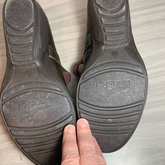 Dansko Adelle Mary Jane Wedge Women's 40 (9.5/10) Brown Brush Off Nappa Leather - Picture 6 of 7